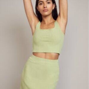 Reformation Julianna Two-Piece Set, Medium, Spring Green